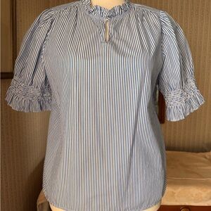 Blue Striped Women's Top
